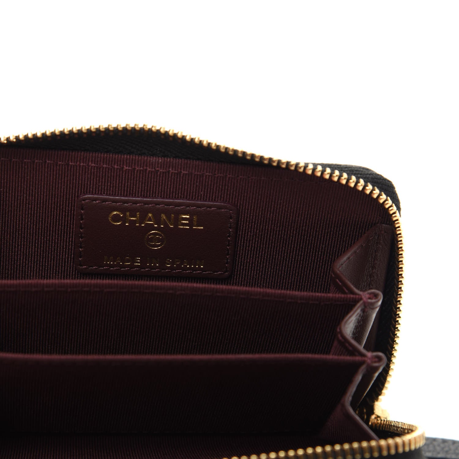 Chanel Caviar Quilted Zip Coin Purse Black 6 of 10