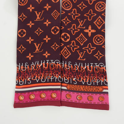 Louis Vuitton Silk Monogram Map Bandeau Plum Orient 3 of 6