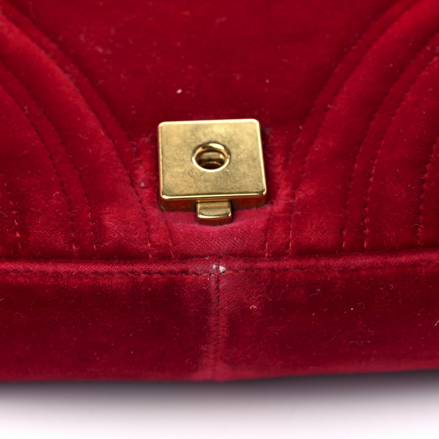 Velvet Matelasse Small GG Marmont Shoulder Bag Hibiscus Red
