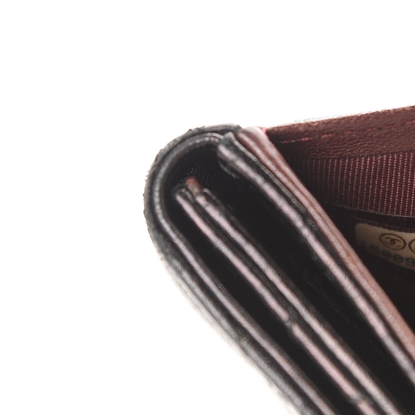 Lambskin Quilted Compact French Flap Wallet Black