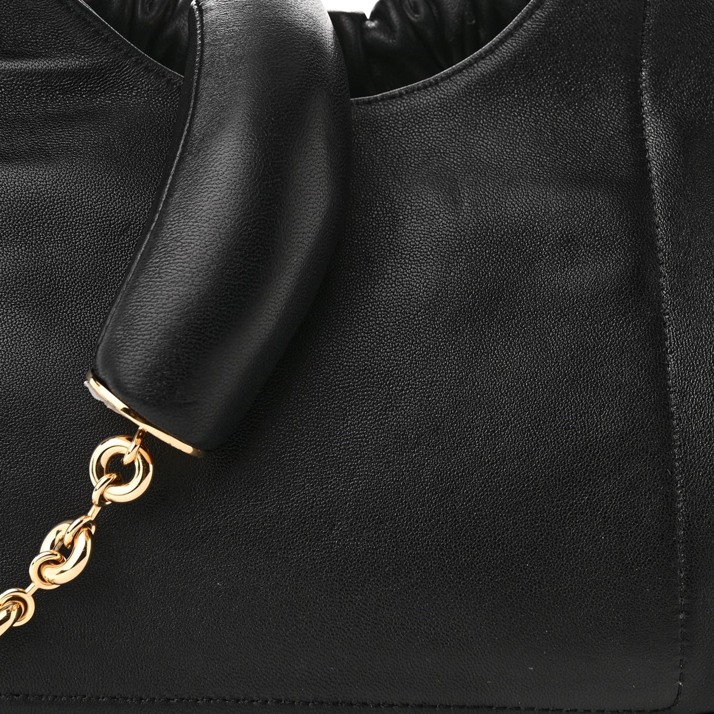 Buttery Nappa Lambskin Mini Squeeze Bag Black