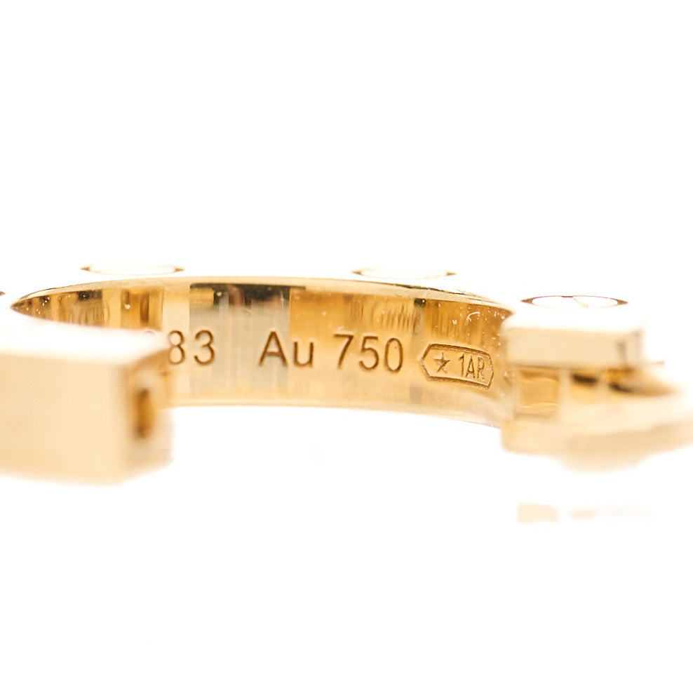 Cartier 18K Yellow Gold Single LOVE Hoop Earring 6 of 7