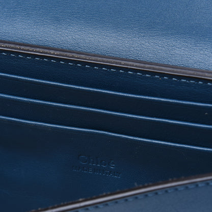 Chloe Suede Calfskin Small Faye Shoulder Bag Majolica Blue 4 of 4