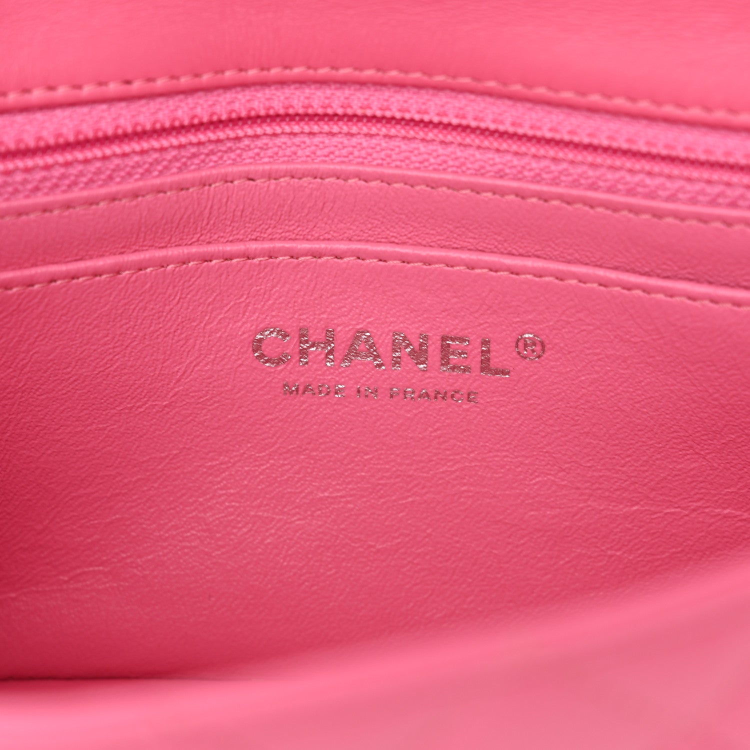 Chanel Lambskin Quilted Mini Rectangular Flap Pink 6 of 10