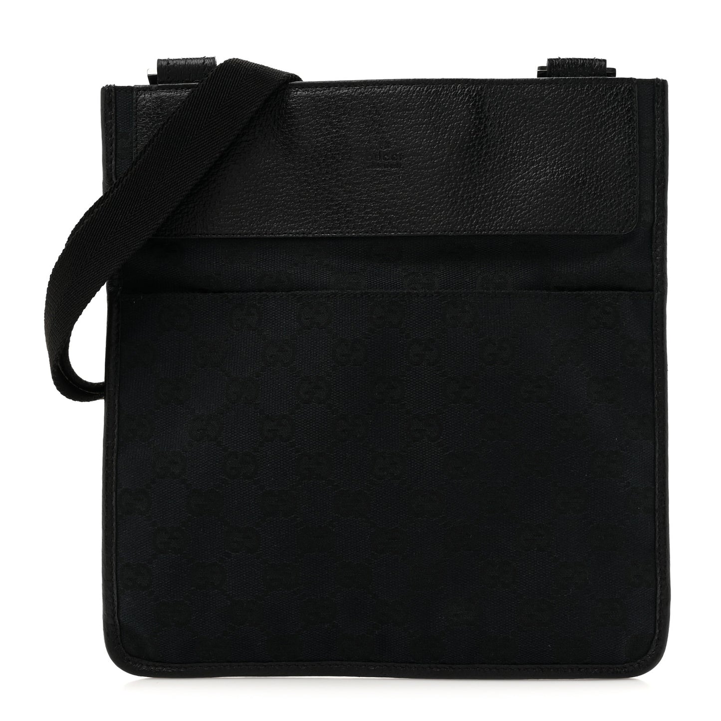 GG Monogram Messenger Crossbody Bag Black
