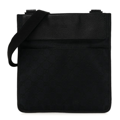 Gucci GG Monogram Messenger Crossbody Bag Black 1 of 10
