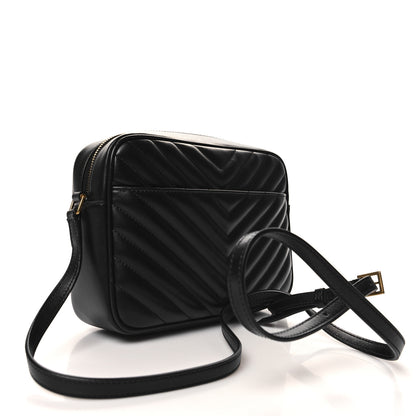 Saint Laurent Calfskin Matelasse Monogram Lou Camera Bag Black 3 of 10