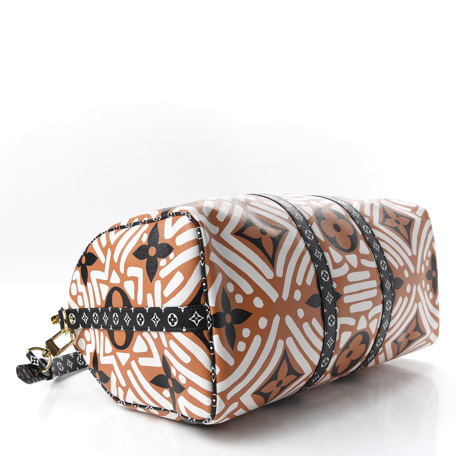 Louis Vuitton Monogram Giant Crafty Keepall Bandouliere 45 Creme Caramel Black 3 of 10