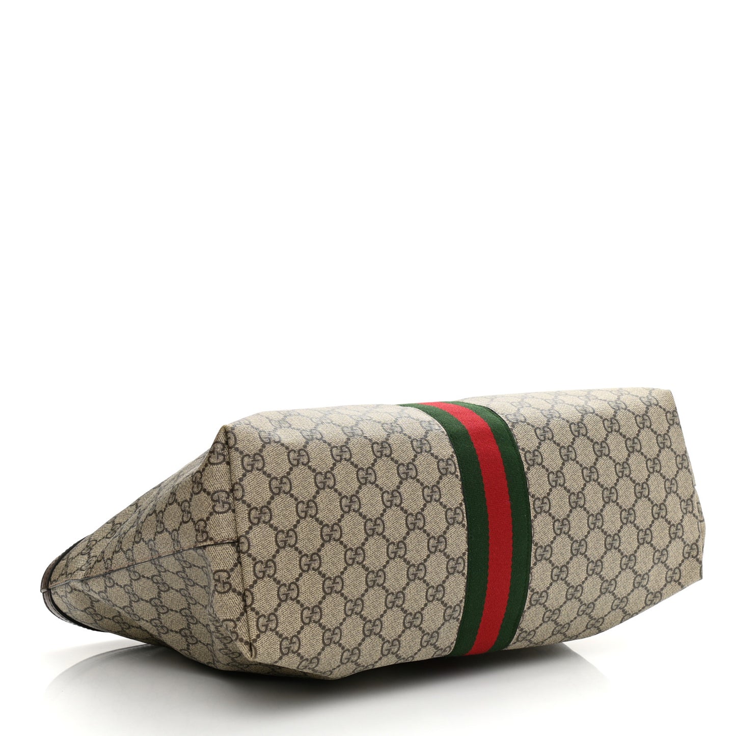 GG Supreme Monogram Medium Ophidia Shopping Tote Brown