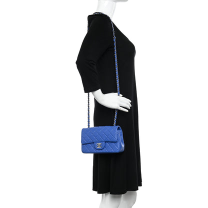 Chanel Lambskin Quilted Mini Rectangular Flap Royal Blue 2 of 11