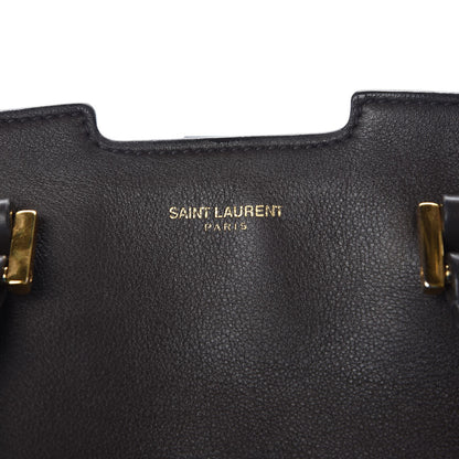 Saint Laurent Smooth Calfskin Small Cabas Monogram Dark Grey 7 of 14