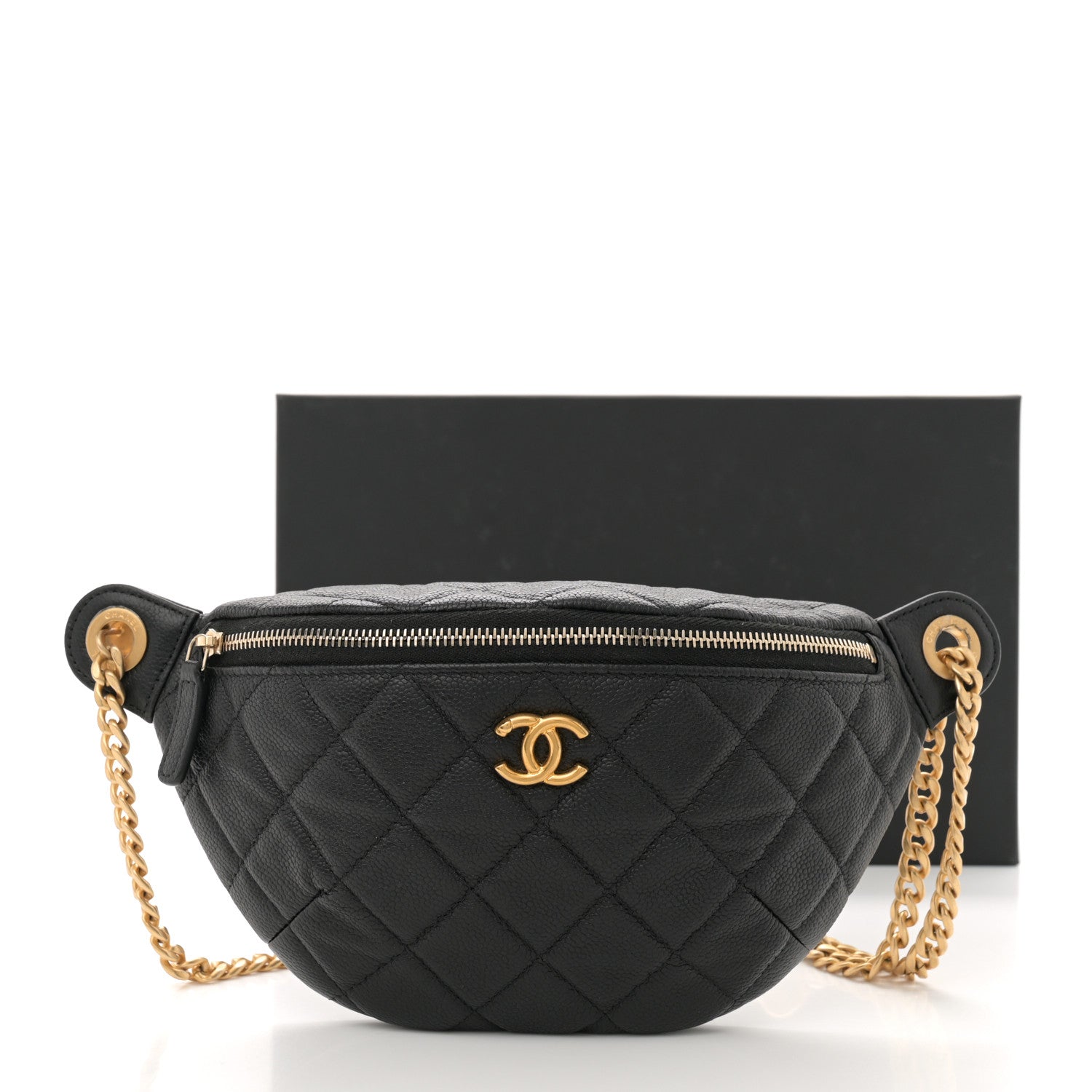 Chanel Caviar Quilted Sweetheart Belt Bag Black 11 of 11