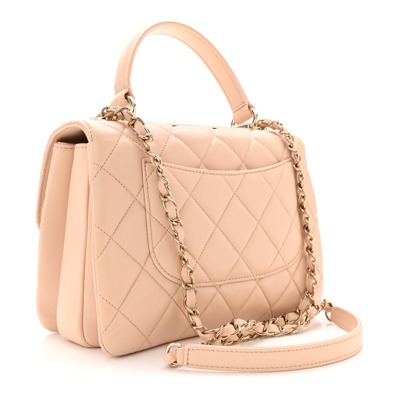 Chanel Lambskin Quilted Small Trendy CC Dual Handle Flap Bag Beige 3 of 10