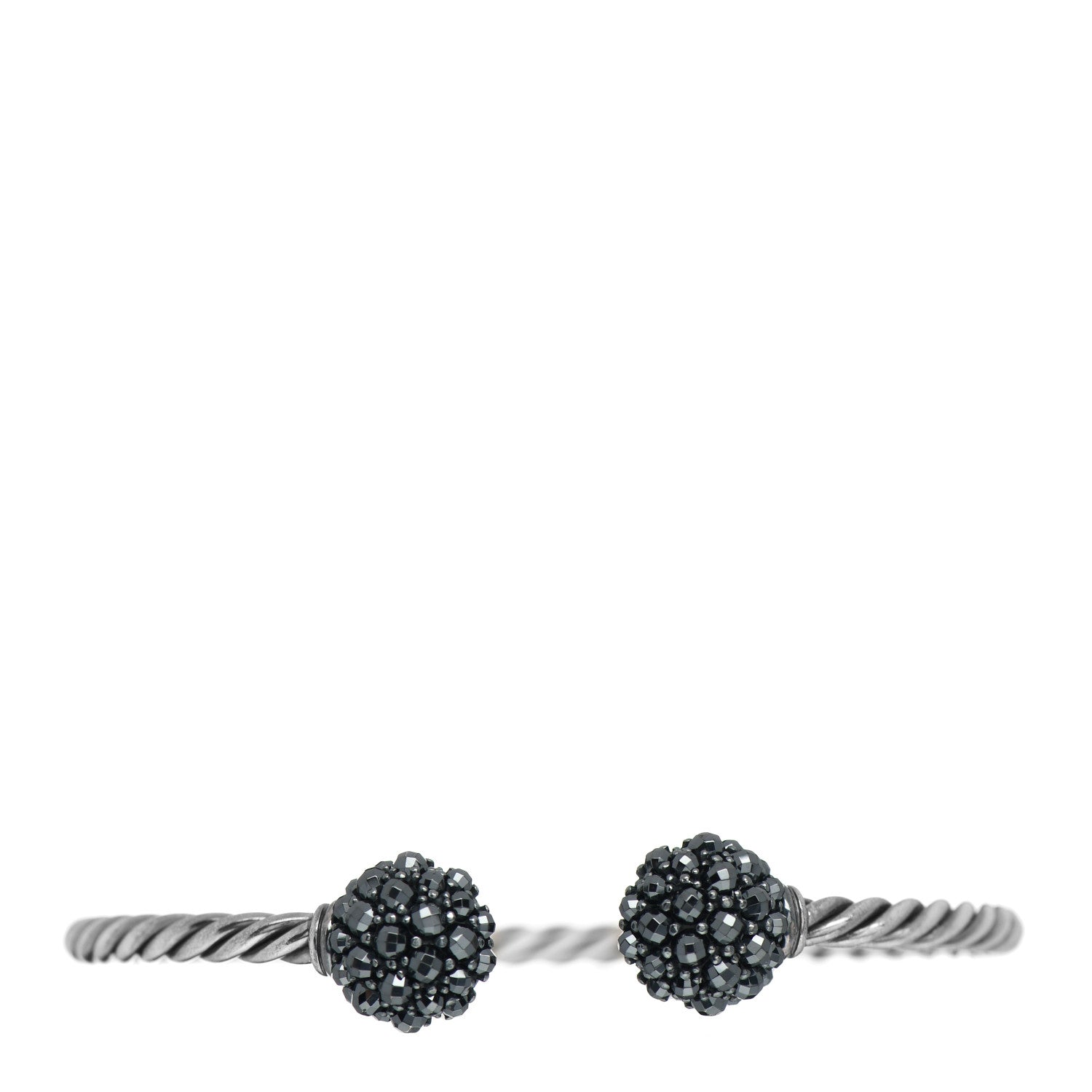 David Yurman Sterling Silver Hematite Osetra Cuff Bracelet 1 of 4