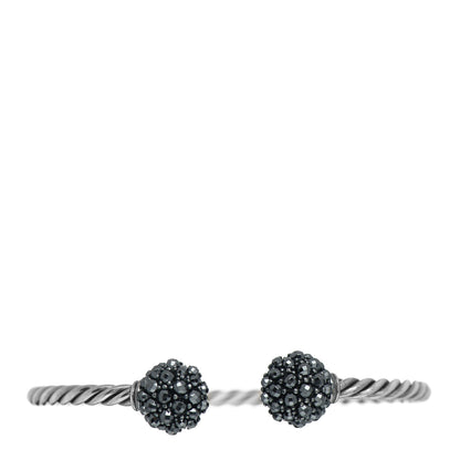 David Yurman Sterling Silver Hematite Osetra Cuff Bracelet 1 of 4