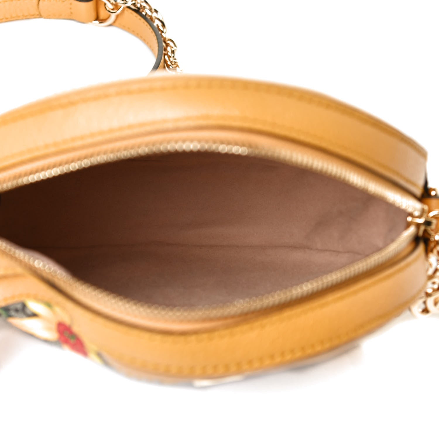 Gucci GG Supreme Monogram Flora Web Mini Ophidia Round Shoulder Bag Beige Multicolor Crop 9 of 25