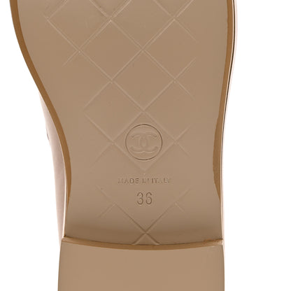 Chanel Lambskin Quilted CC Turnlock Loafers 36 Beige 8 of 11