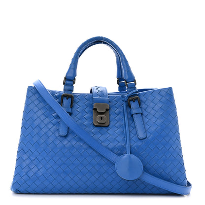 Bottega Veneta Light Calf Intrecciato Small Roma Signal Blue 1 of 10