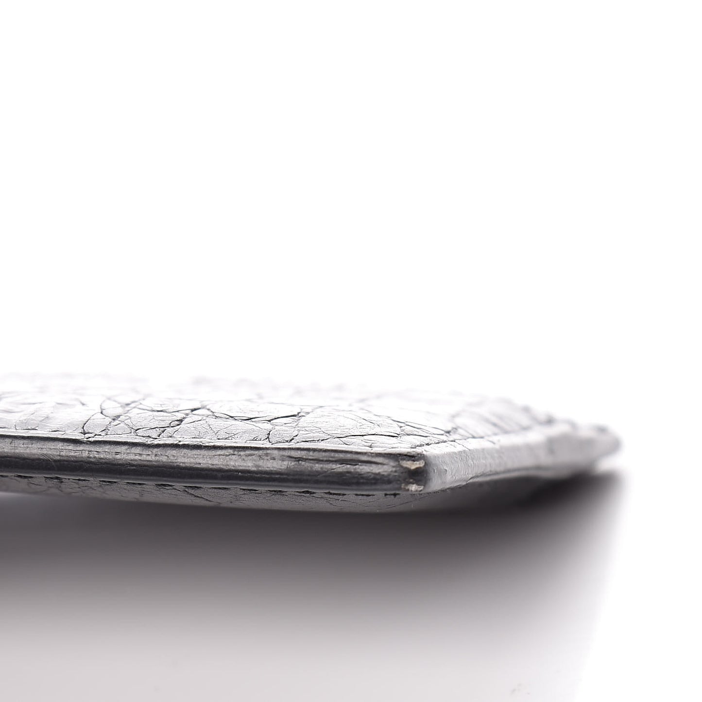 Calfskin Crocodile Embossed Card Case Black