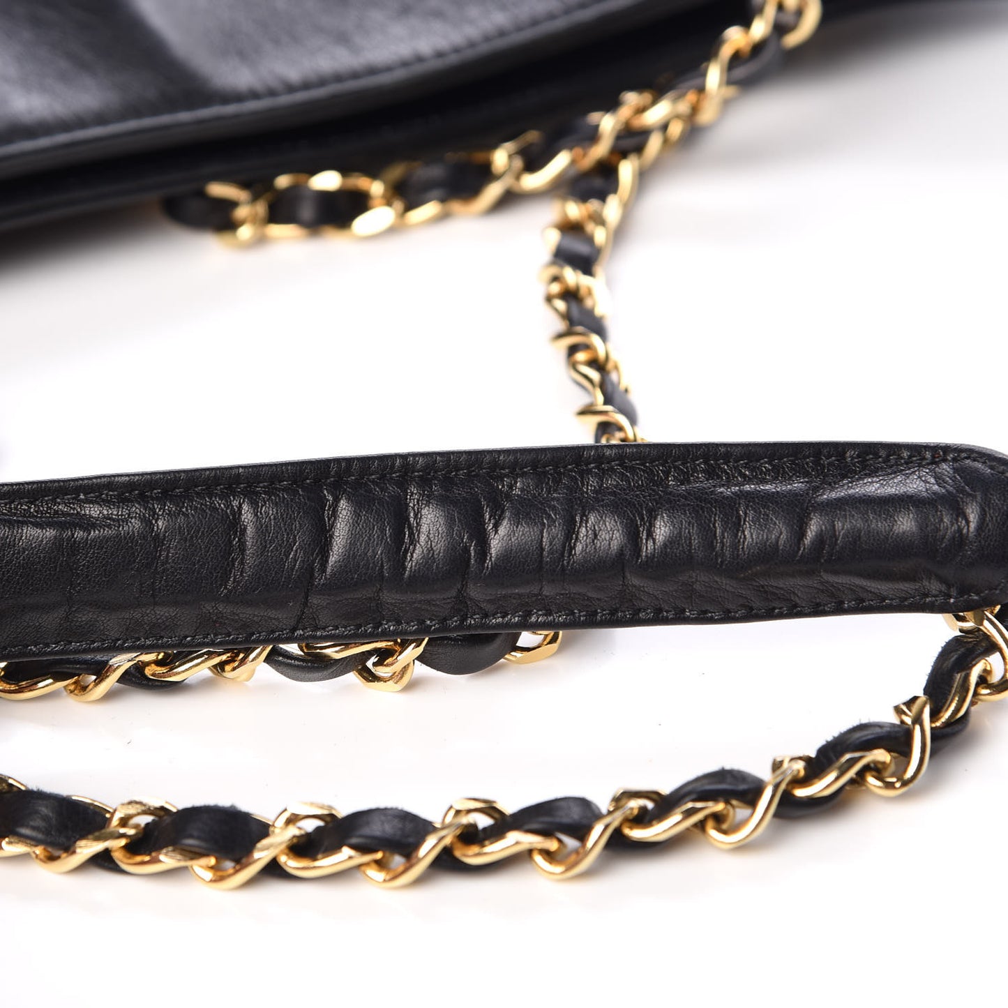 Lambskin Quilted Tote Black