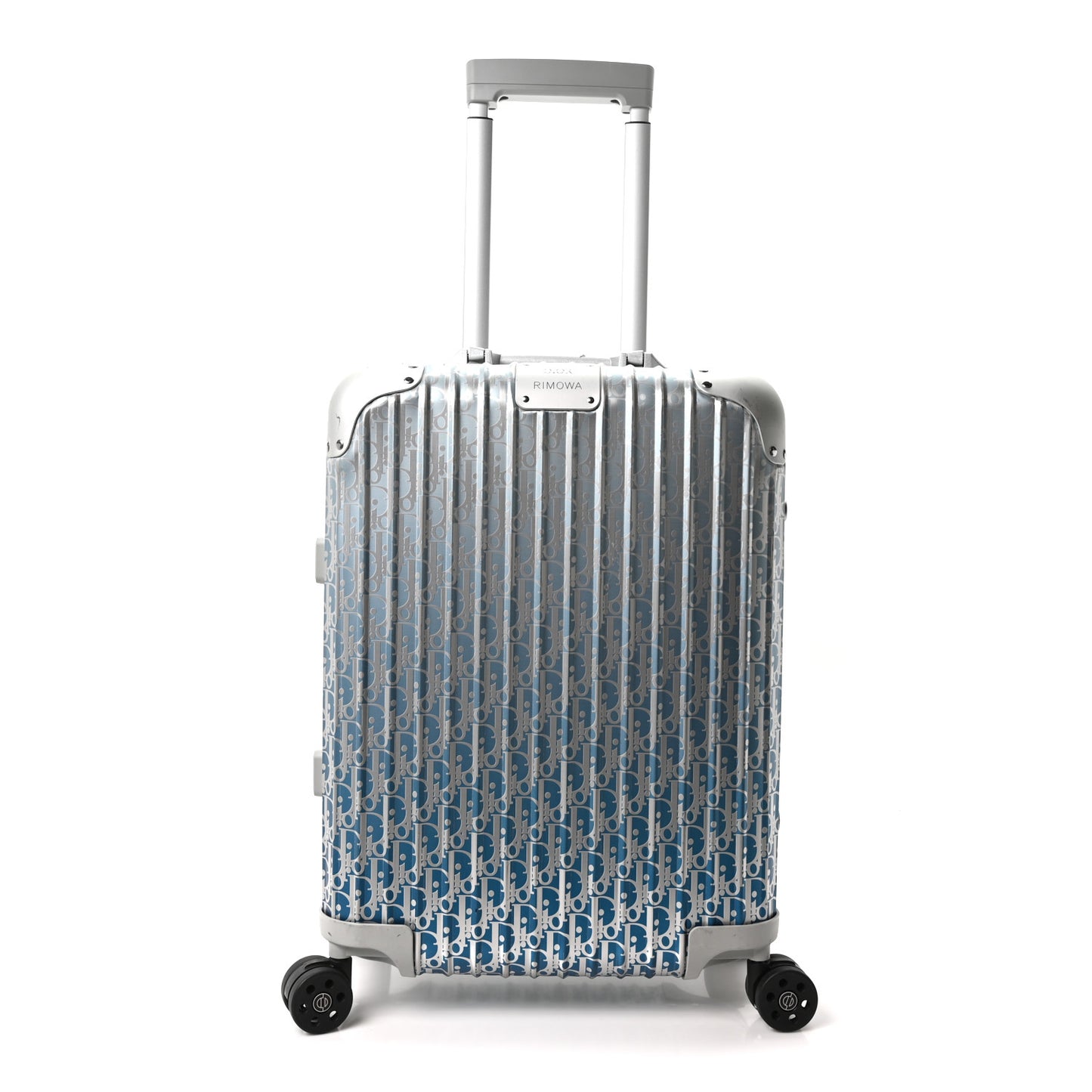 X RIMOWA Aluminum Gradient Cabin Luggage Blue Multi