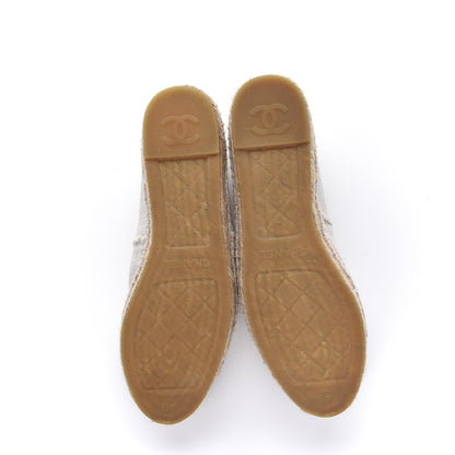 Louis Vuitton CHANEL Linen CC Espadrilles 40 Beige Black 7 of 12