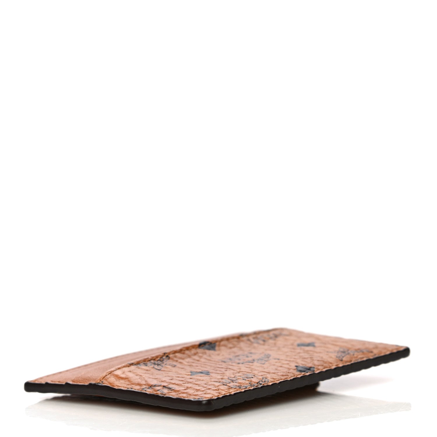 MCM Calfskin Visetos Card Holder Money Clip Cognac 4 of 8