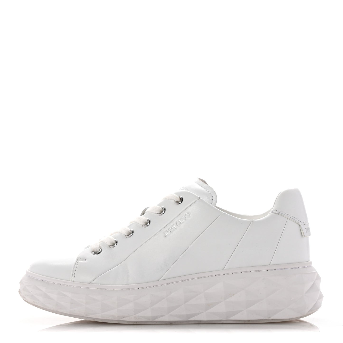 Nappa Diamond Light Platform Sneakers 39.5 White
