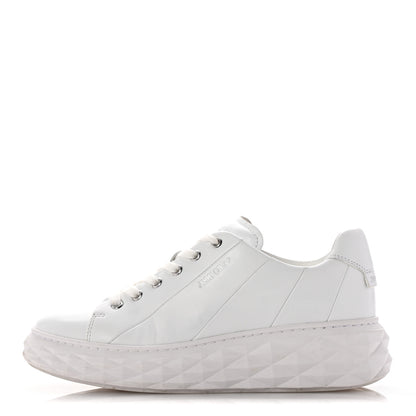 Jimmy Choo Nappa Diamond Light Platform Sneakers 39.5 White 1 of 8