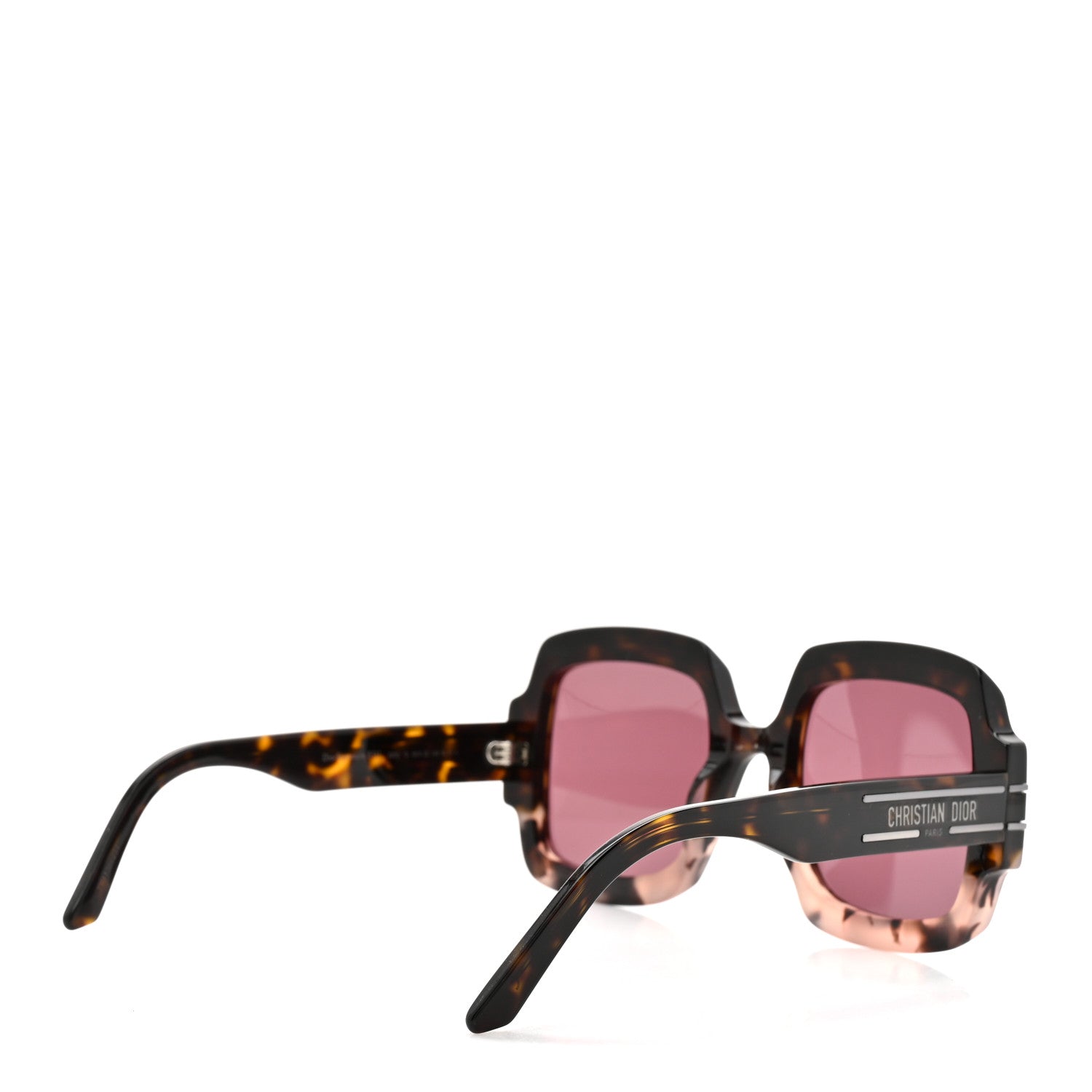 Christian Dior Acetate Diorsignature S1U Square Sunglasses Tortoise 4 of 7
