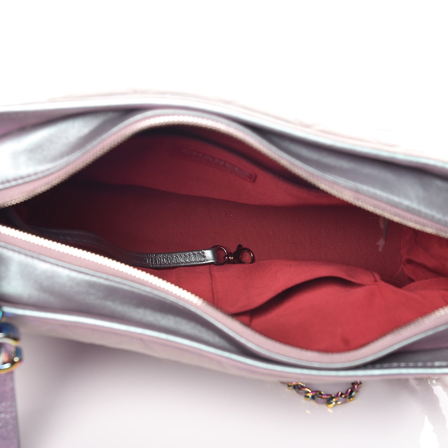 Iridescent Lambskin Calfskin Quilted Medium Gabrielle Hobo Light Purple