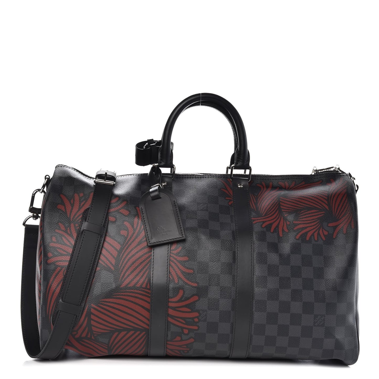 Damier Graphite Rope Keepall Bandouliere 45 Red
