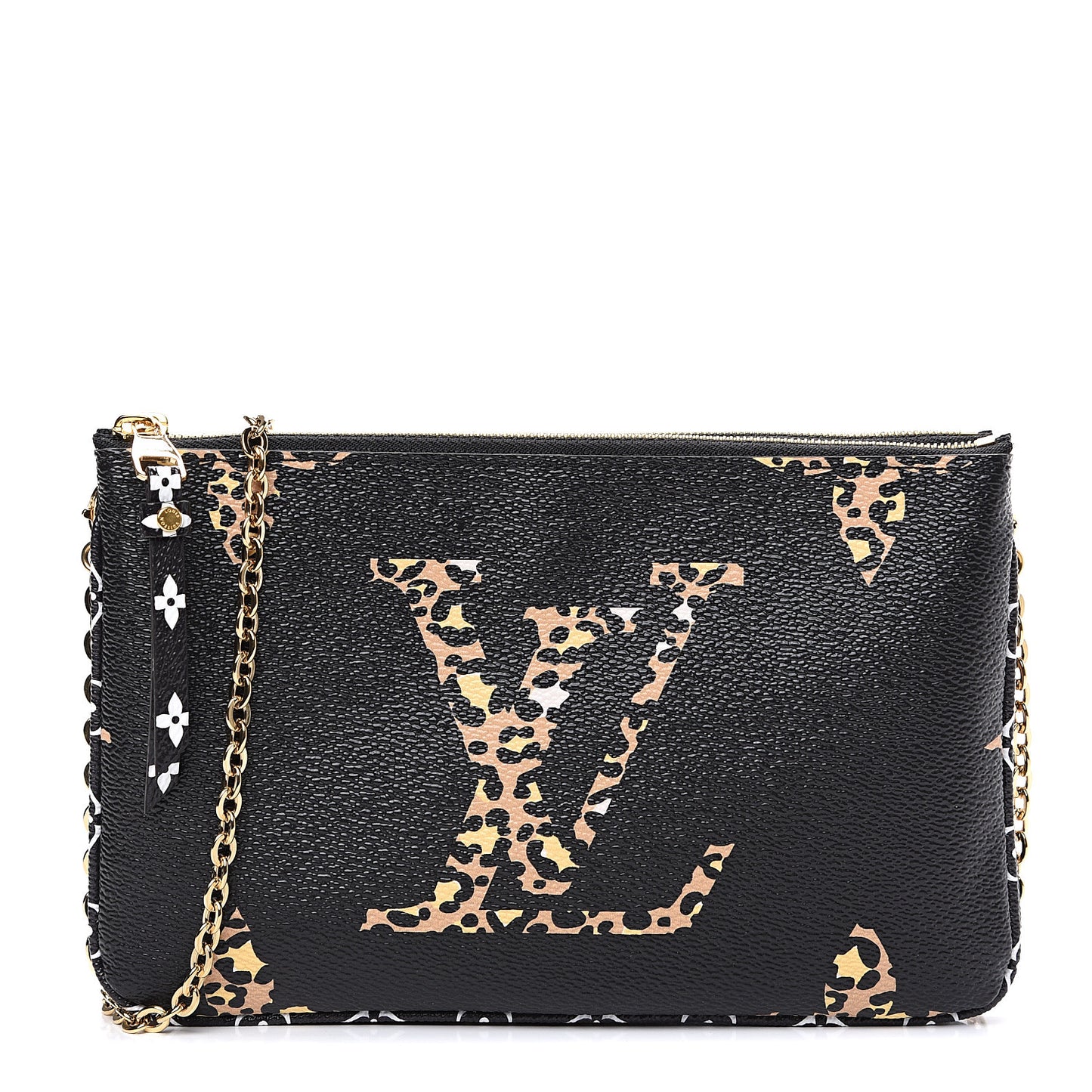 Monogram Giant Jungle Pochette Double Zip Black