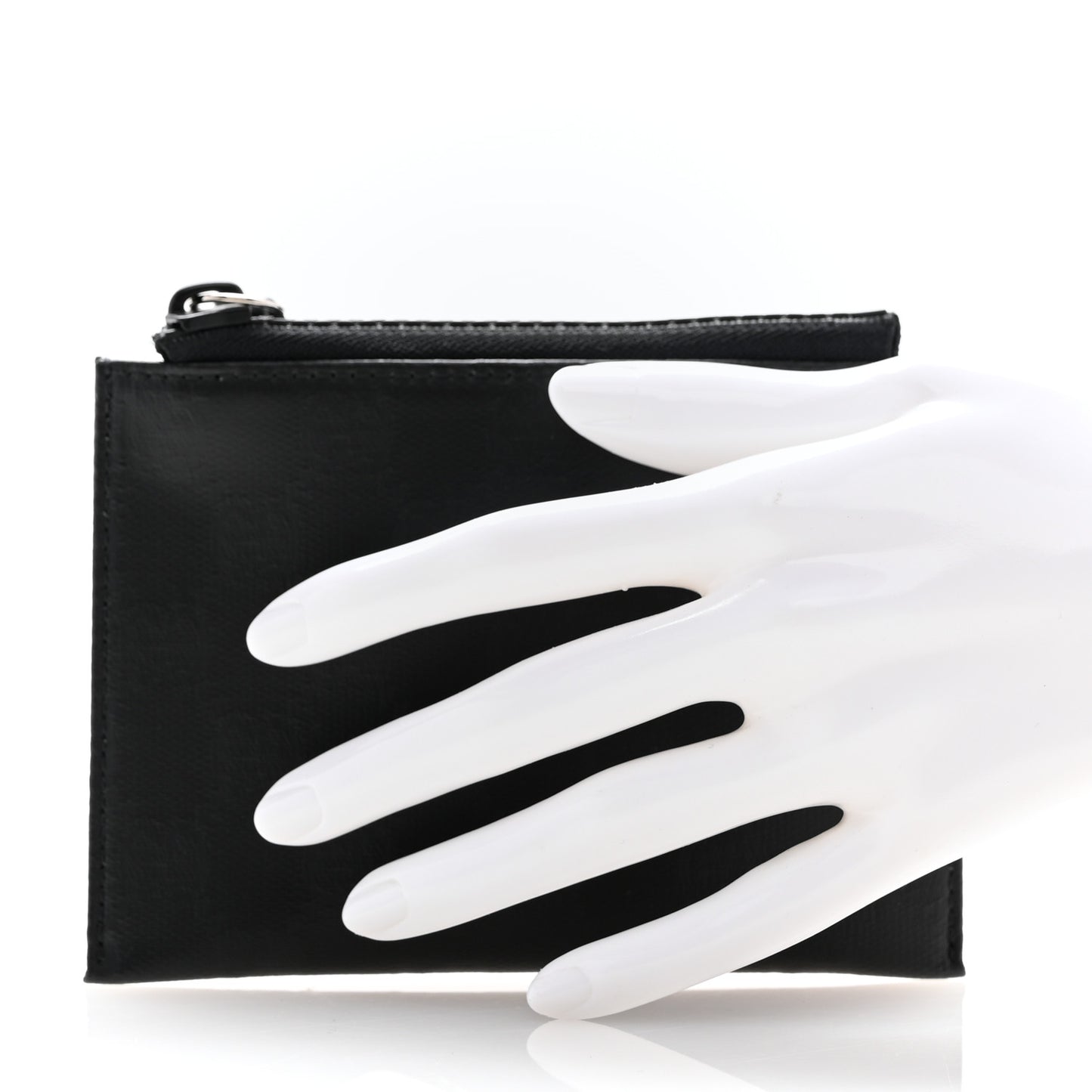 Crystal Monogram Card Holder Black