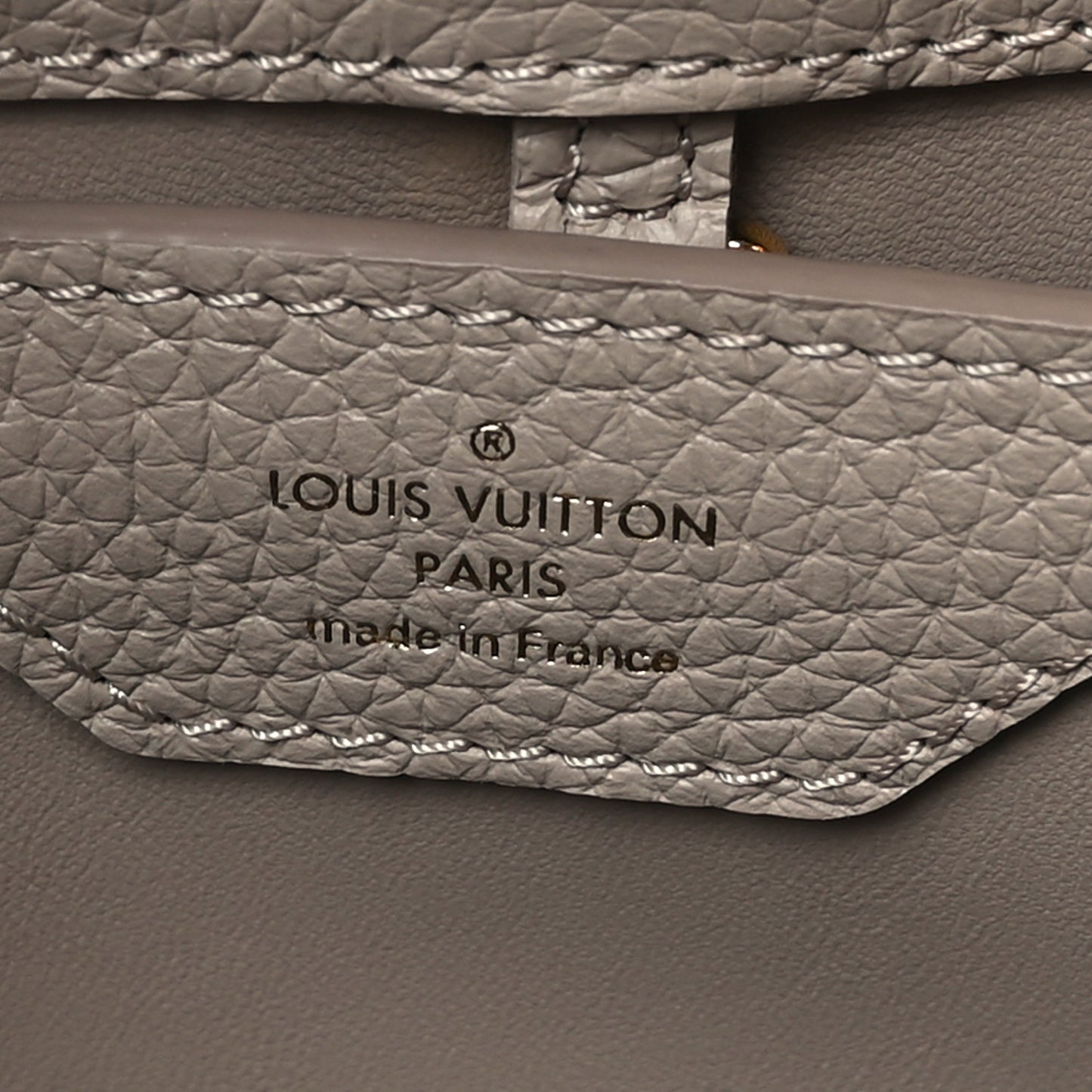 Taurillon Monogram Flower Capucines BB Galet Creme