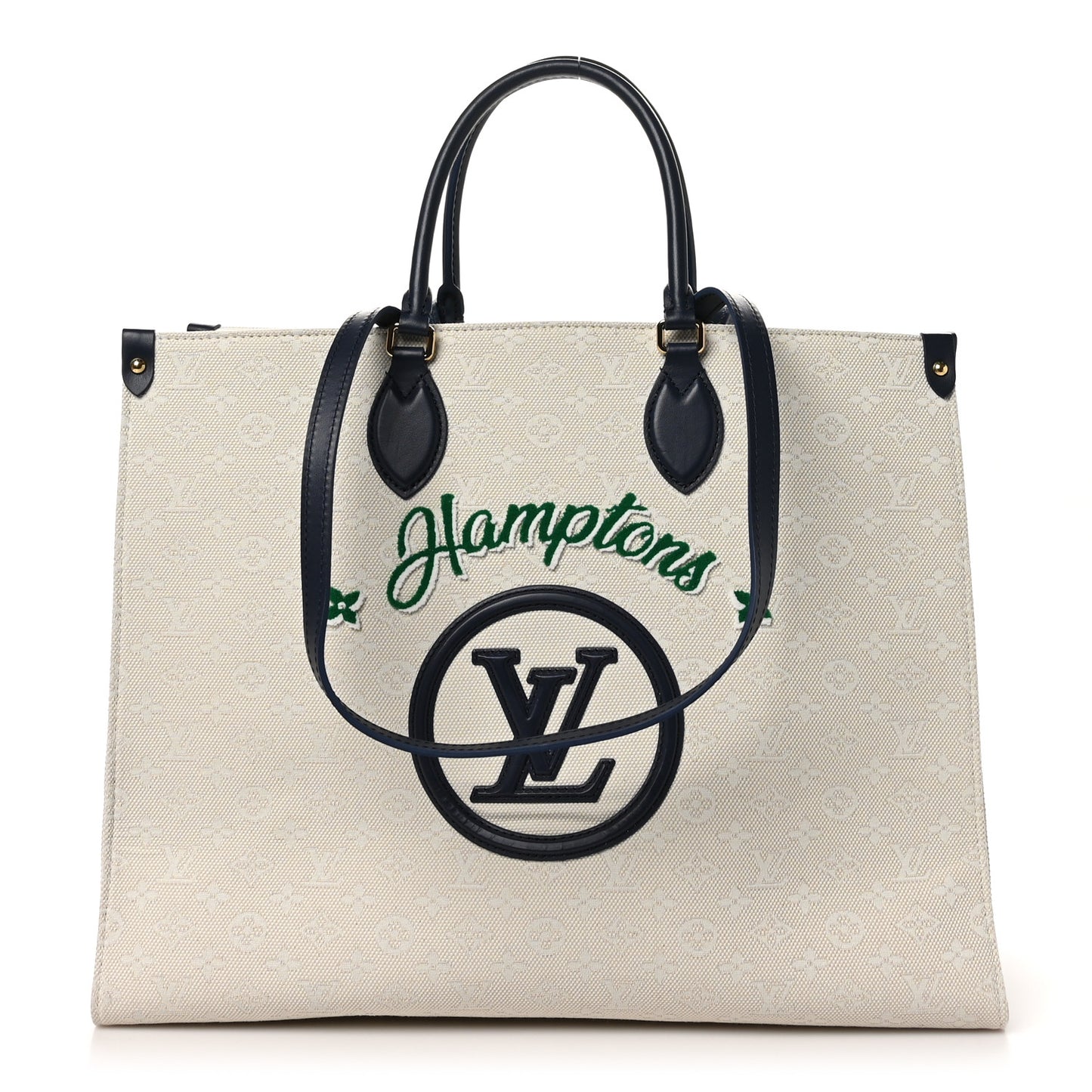 Jacquard Embroidered Tufted Monogram Hamptons Onthego GM