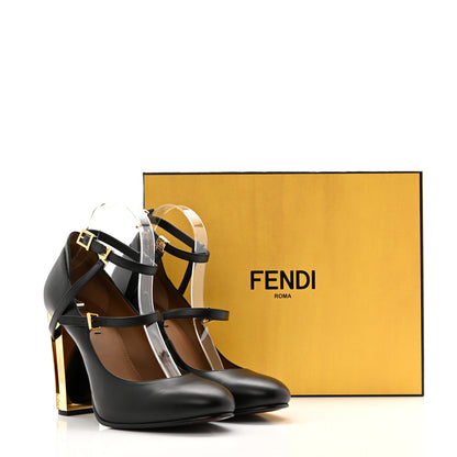 Fendi Vitello Delfina High Heel Pumps 39.5 Black 10 of 10