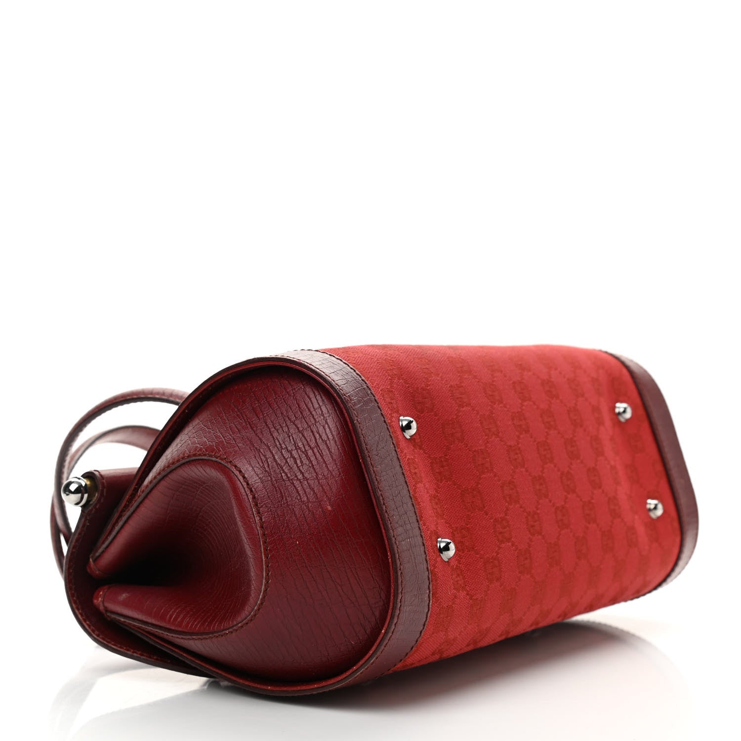 Gucci Monogram Bamboo Bullet Bag Red 4 of 17