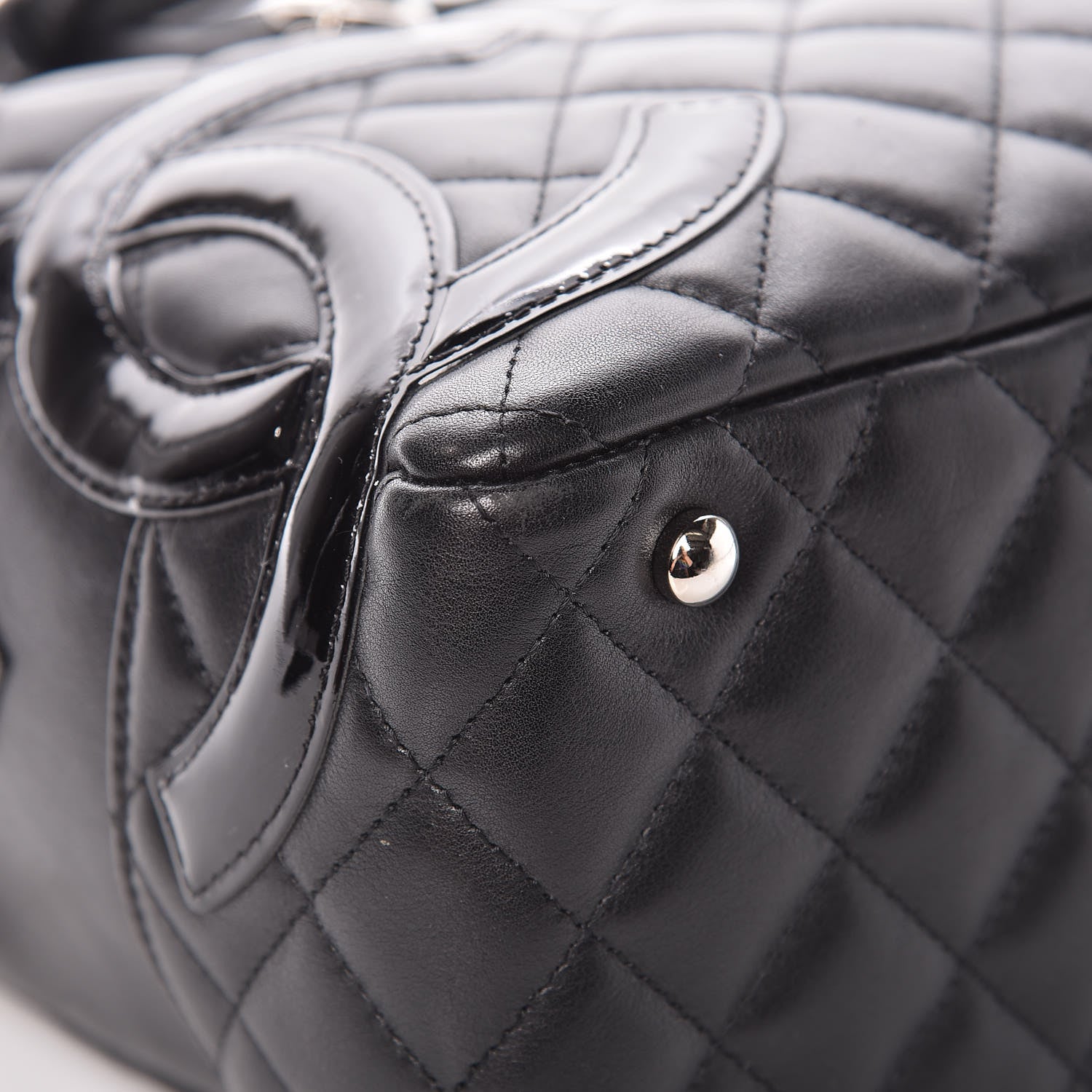 Chanel Calfskin Quilted Large Cambon Bowler Black 10 of 13