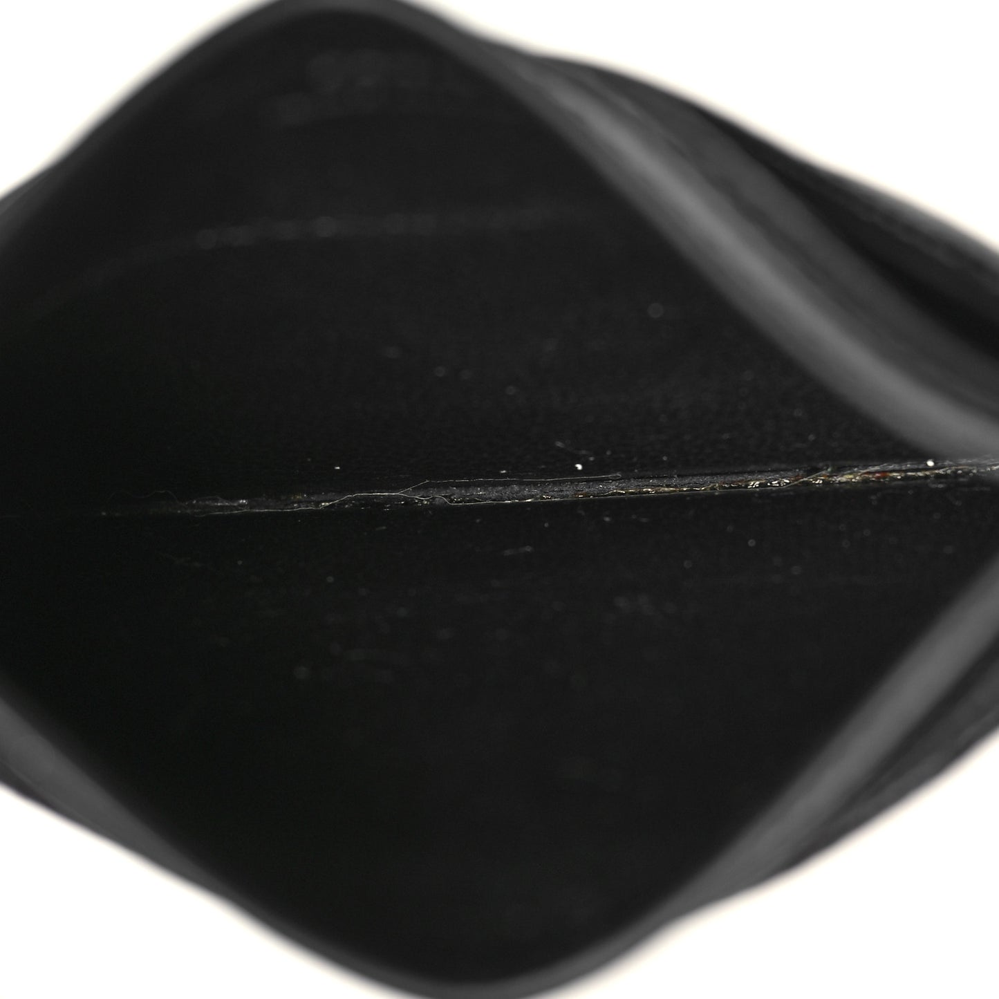 Grain De Poudre Matelasse Chevron Monochrome Monogram Credit Card Case Black