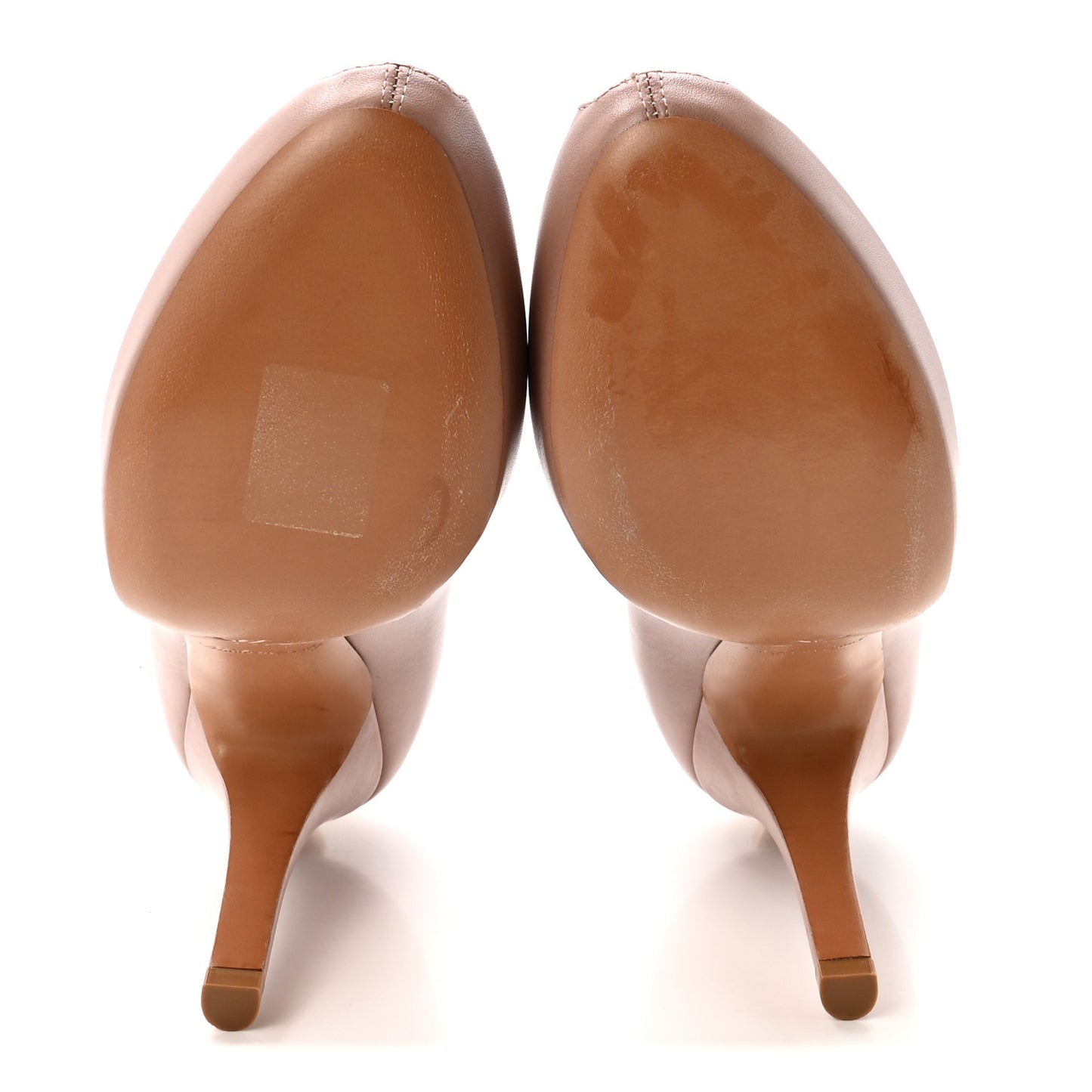 Smooth Calfskin Oh Really Peep Toe Pumps 35.5 Beige Rose