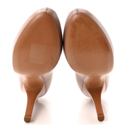 Louis Vuitton Smooth Calfskin Oh Really Peep Toe Pumps 35.5 Beige Rose 6 of 9