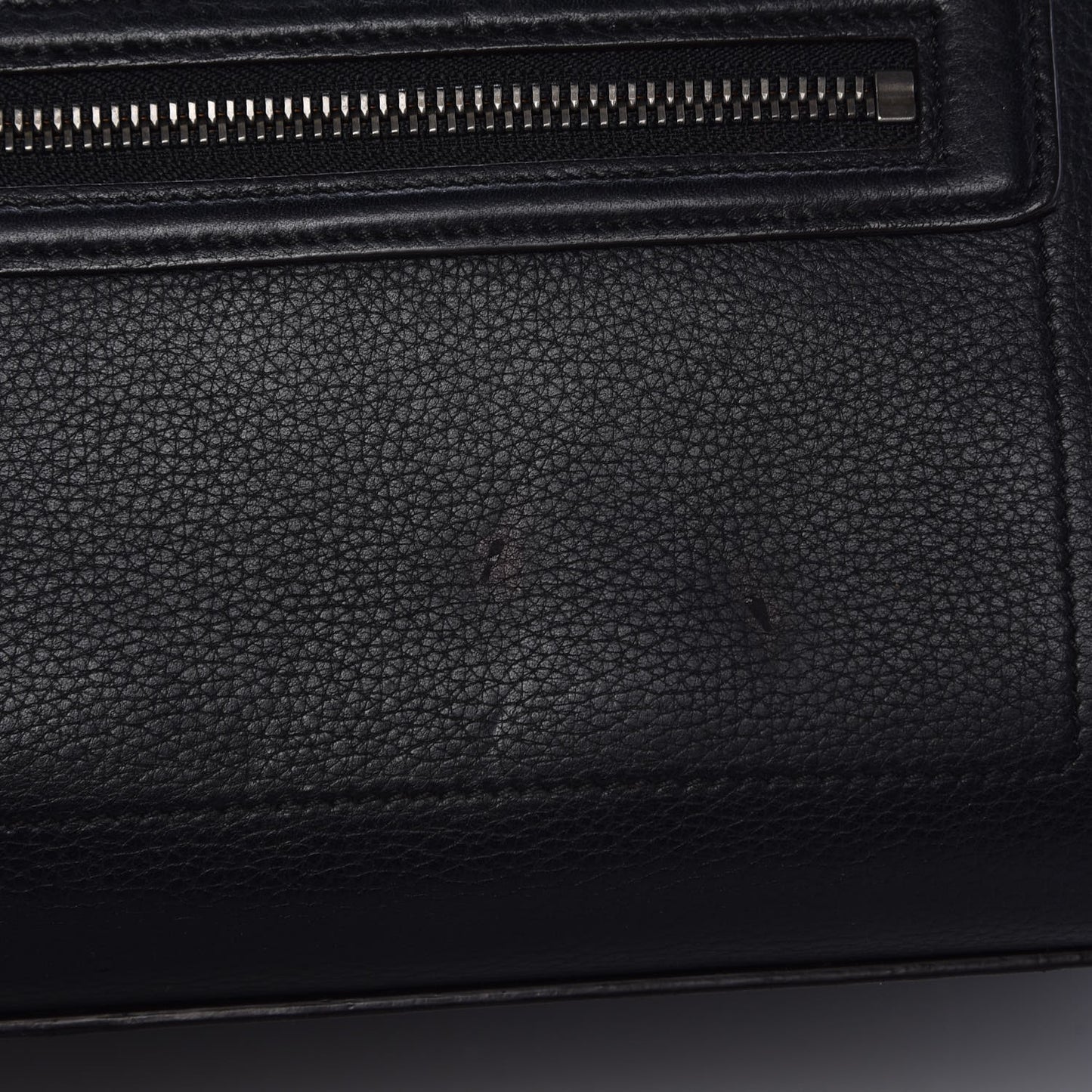 Drummed Calfskin Mini Luggage Black