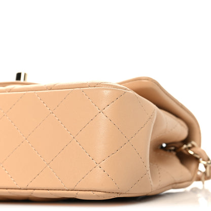 Chanel Lambskin Quilted Mini Rectangular Flap Beige 10 of 10