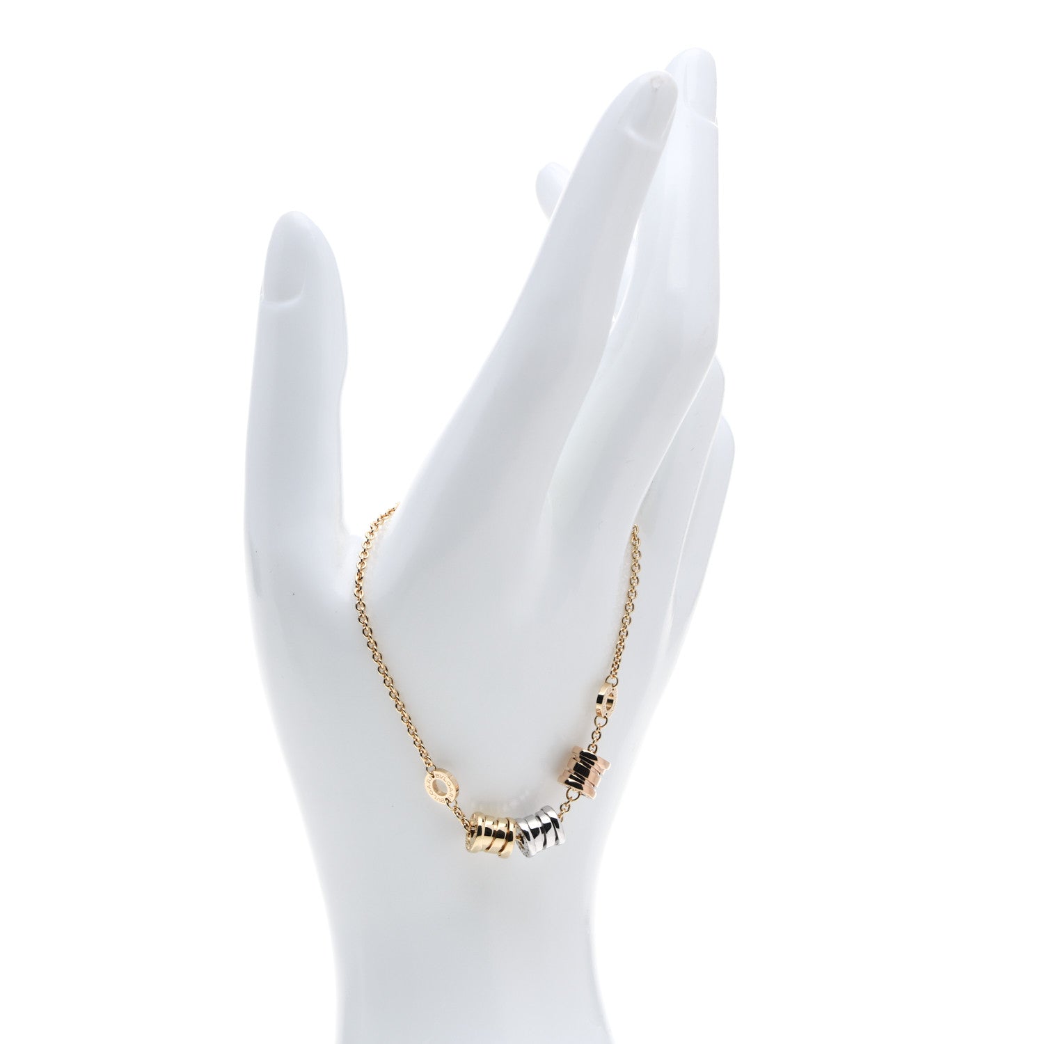 Bulgari 18K Yellow Rose White Gold B.Zero1 Bracelet 2 of 7