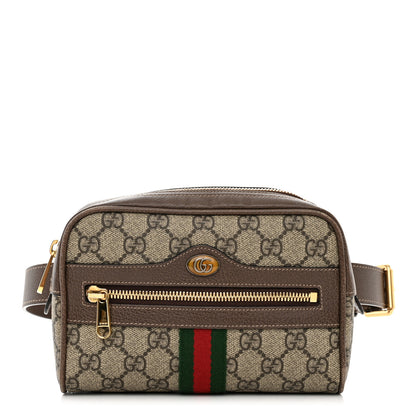 Gucci GG Supreme Monogram Web Small Ophidia Belt Bag 75 30 Dark Brown 1 of 9
