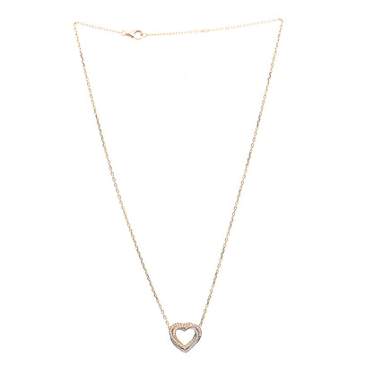 Cartier 18K Pink Yellow White Gold Diamond Trinity Heart Paved Pendant Necklace 3 of 8