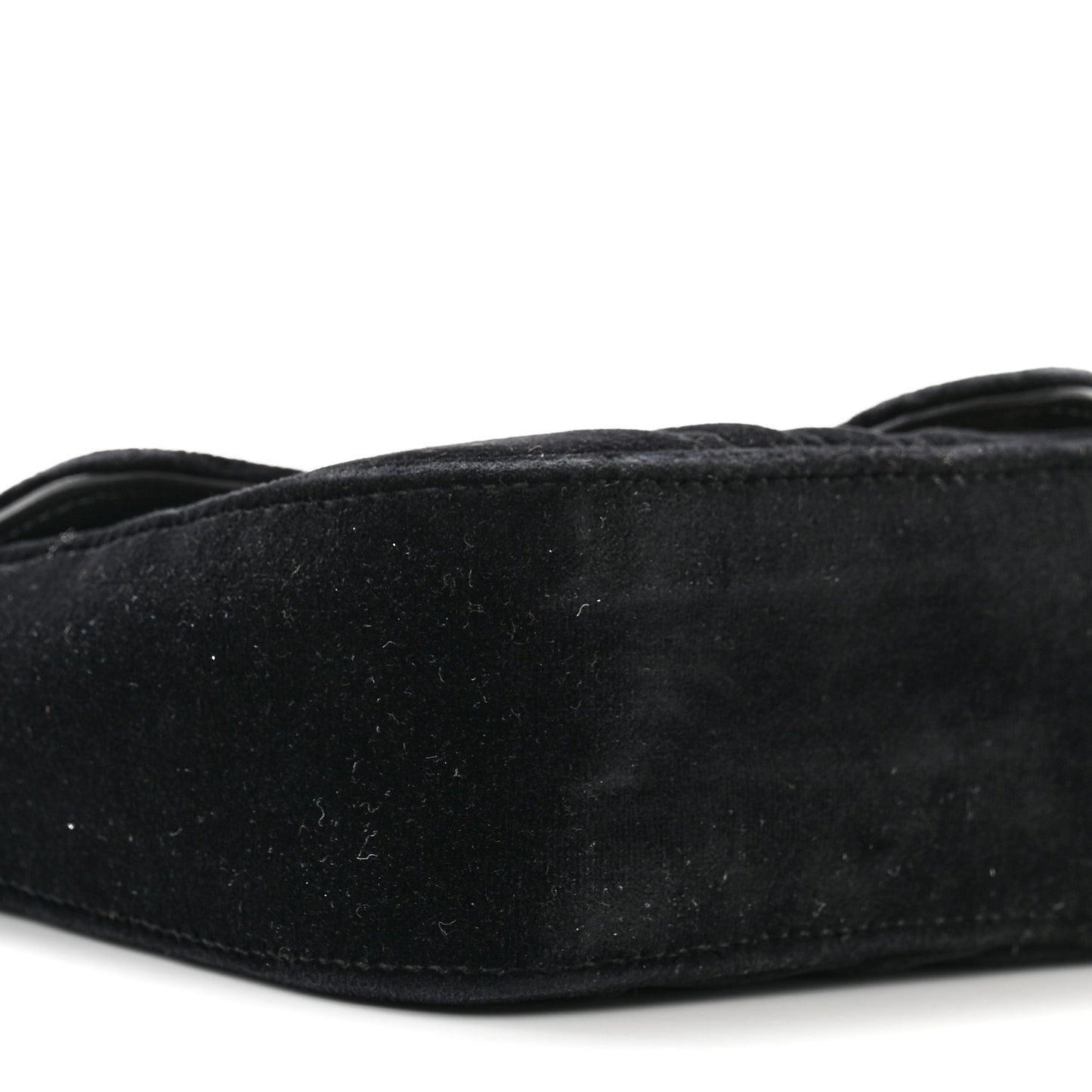Velvet Matelasse Mini GG Marmont Shoulder Bag Black