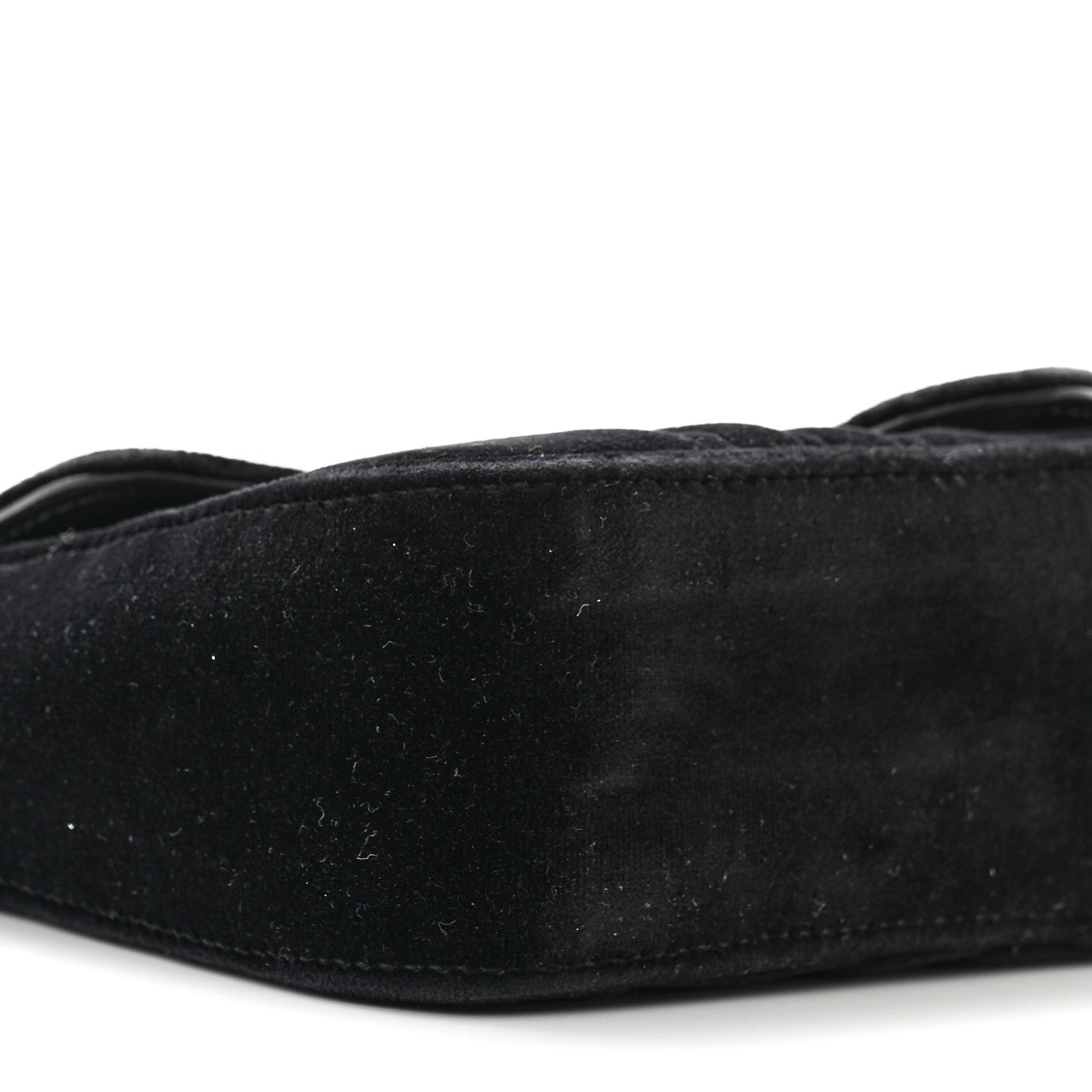 Gucci Velvet Matelasse Mini GG Marmont Shoulder Bag Black 9 of 10