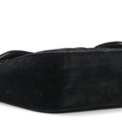 Gucci Velvet Matelasse Mini GG Marmont Shoulder Bag Black 9 of 10